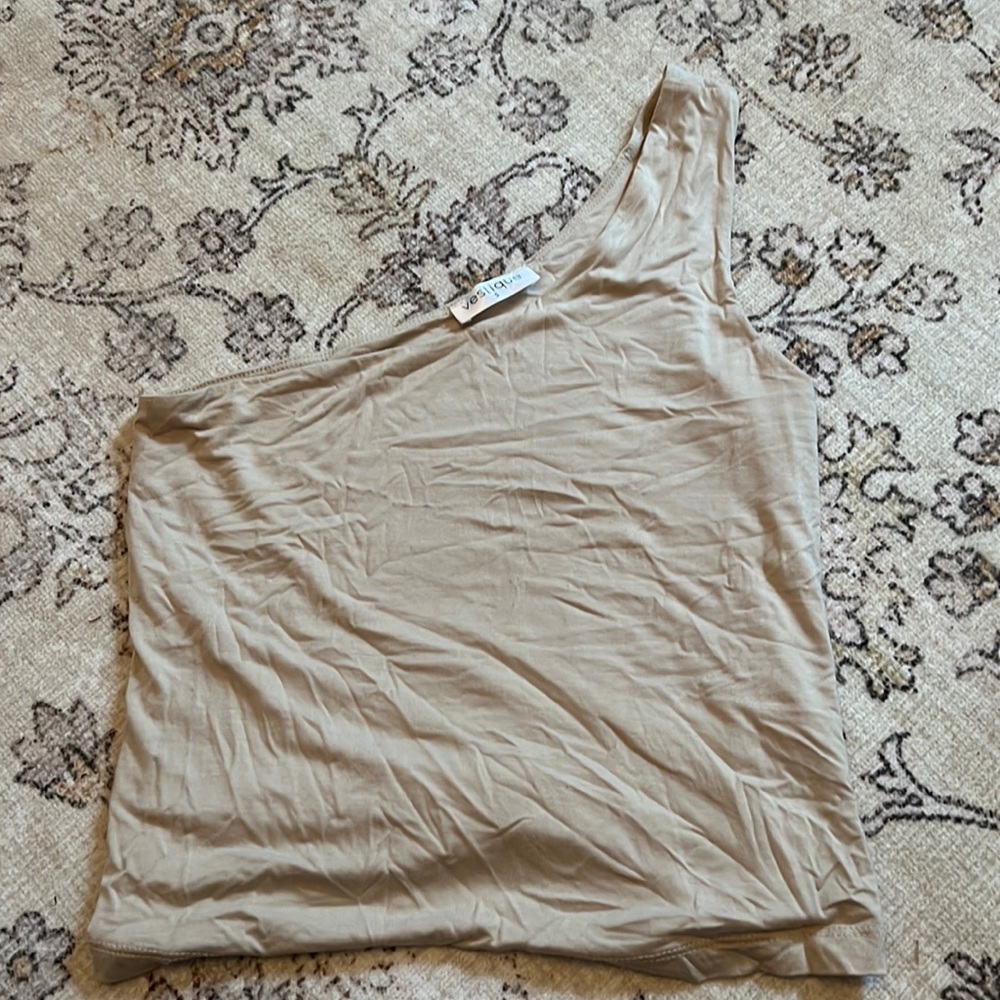 Vestique cotton one shoulder tank